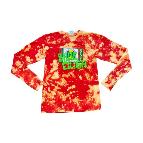 Billie Eilish Post Hip Hop Nation Bleached Long Sleeve Tee - Picture 1 of 4